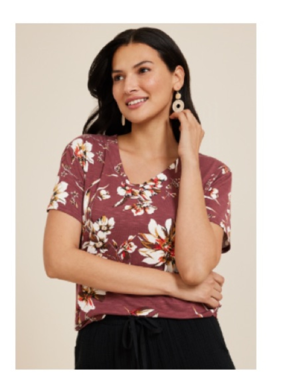 Maurices 24/7 Floral Tee